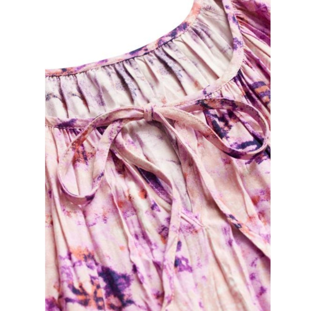 Nwt City Chic Evans Pink Tie Dye Hi Low Crinkle Crush Tunic Dress 18 — image 6 of 8